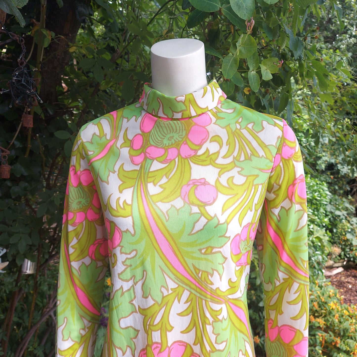 1960's Liberty of London psychedelic print Midi dress by Colin Glascoe