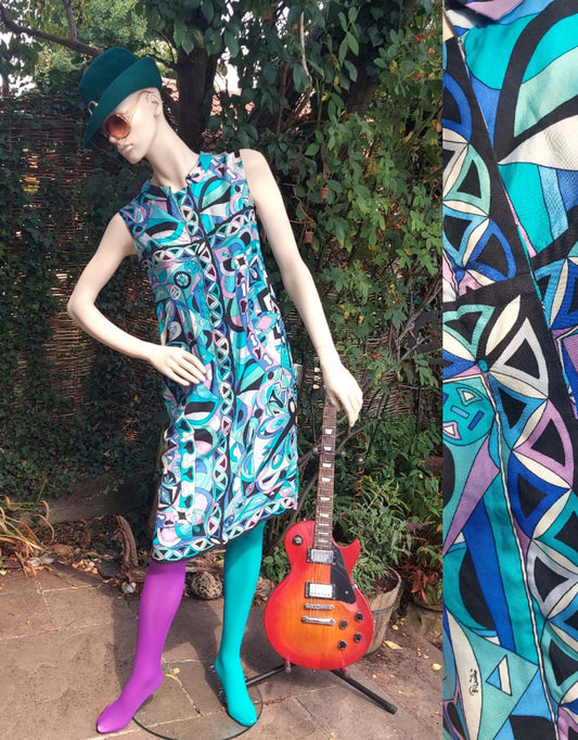 1960's Designer PUCCI Silk Shift Dress