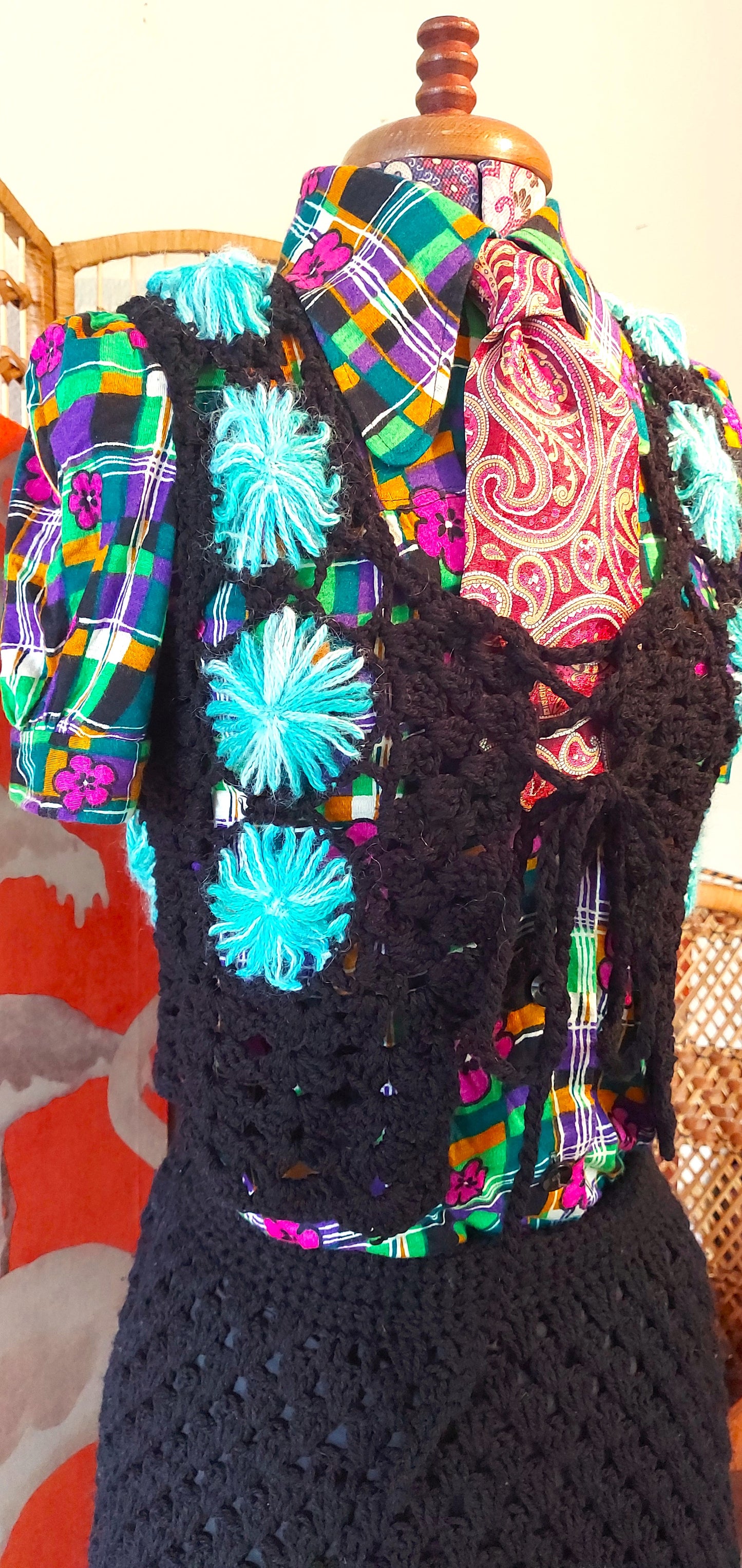 1970's St Michaels Psychedelic Beagle Collar Shirt