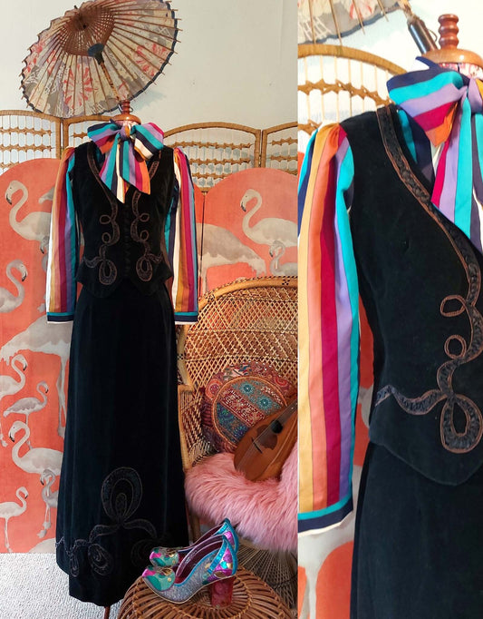 Luna Magick velvet Waistcoat and Maxi Skirt