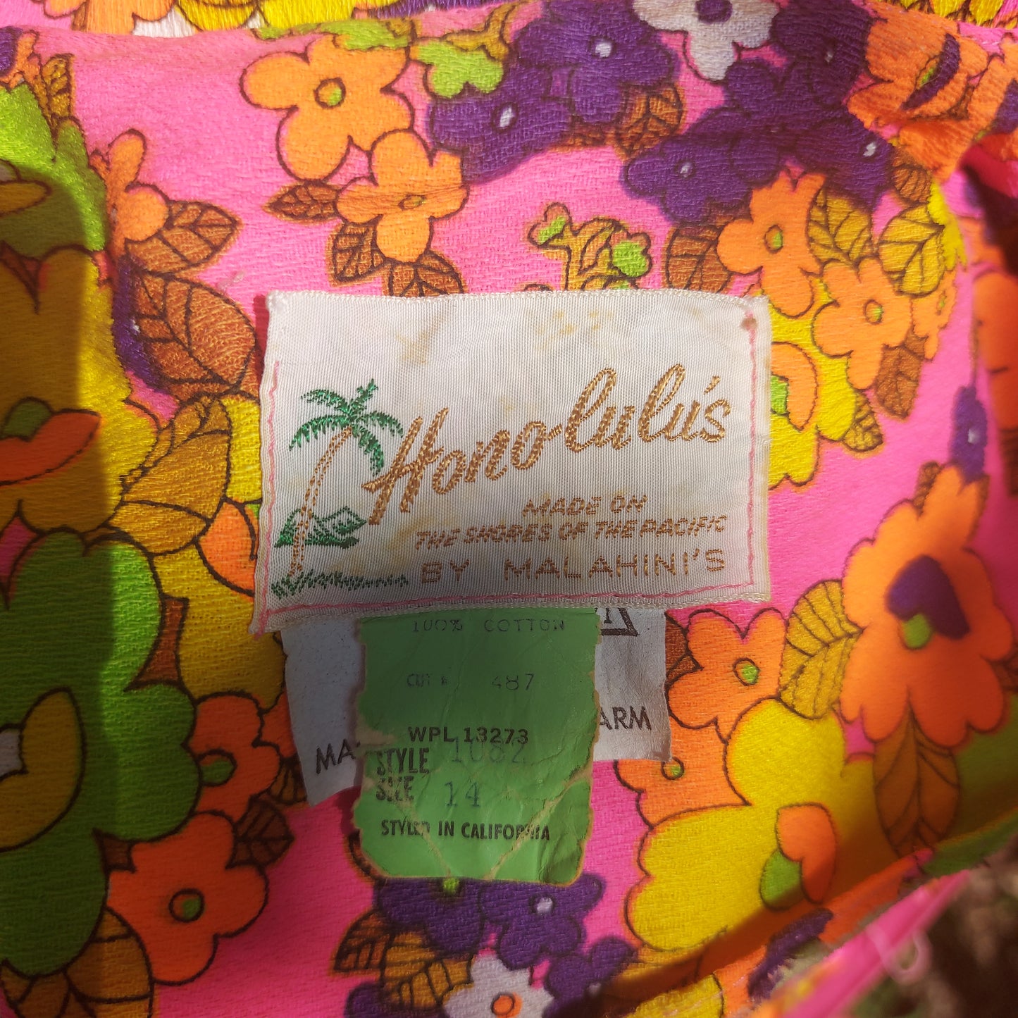 Super Rare 1970s Aloha San Francisco Dreamer Psychedelic Dress
