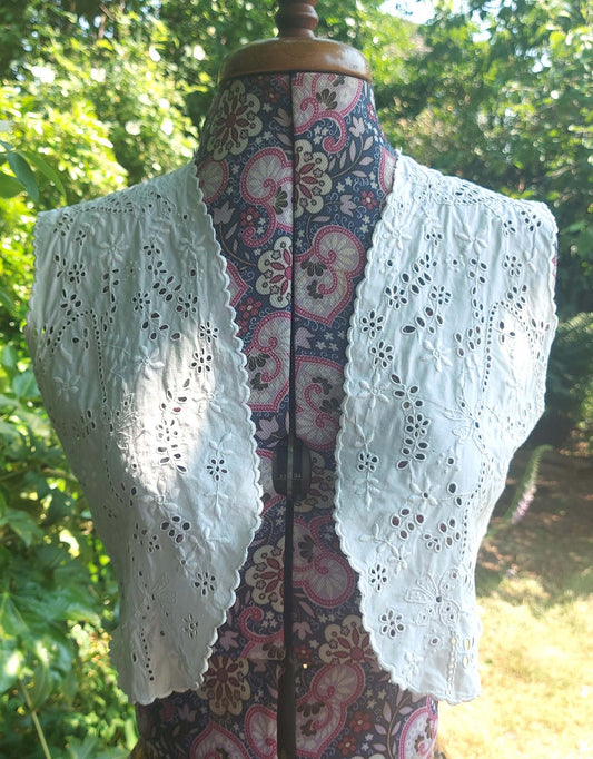 Sweet Bertha C1912 Broidarie Anglaise waistcoat